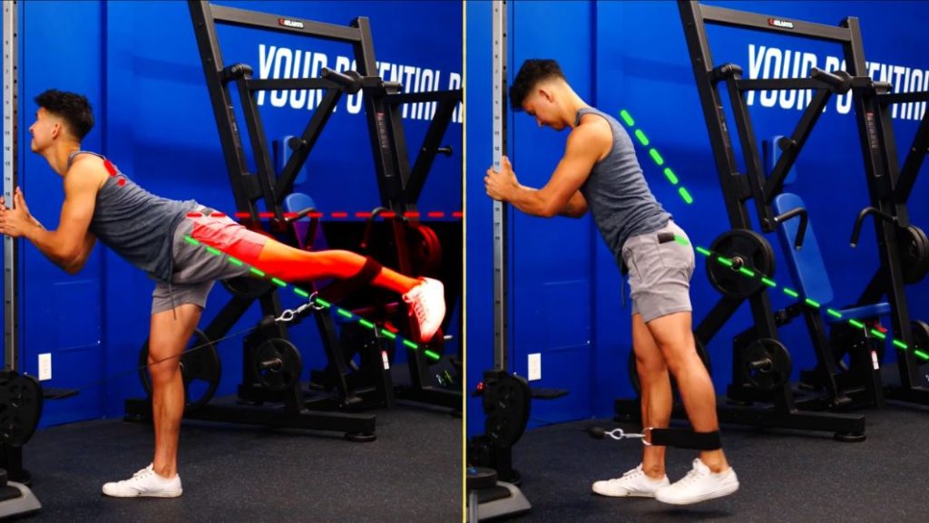 Form tips for performing the glute medius kickbacks