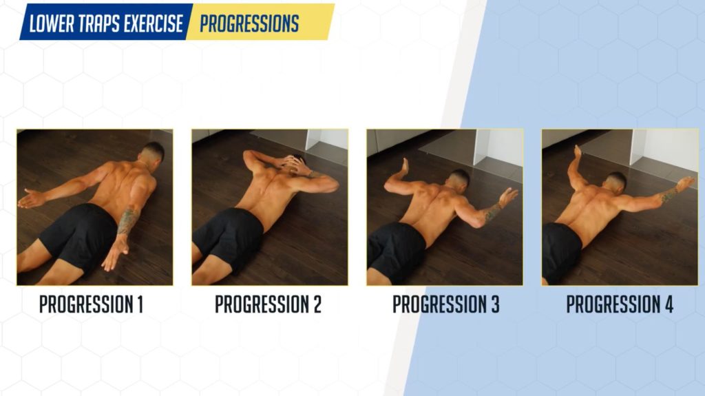 Lower traps exercise progression