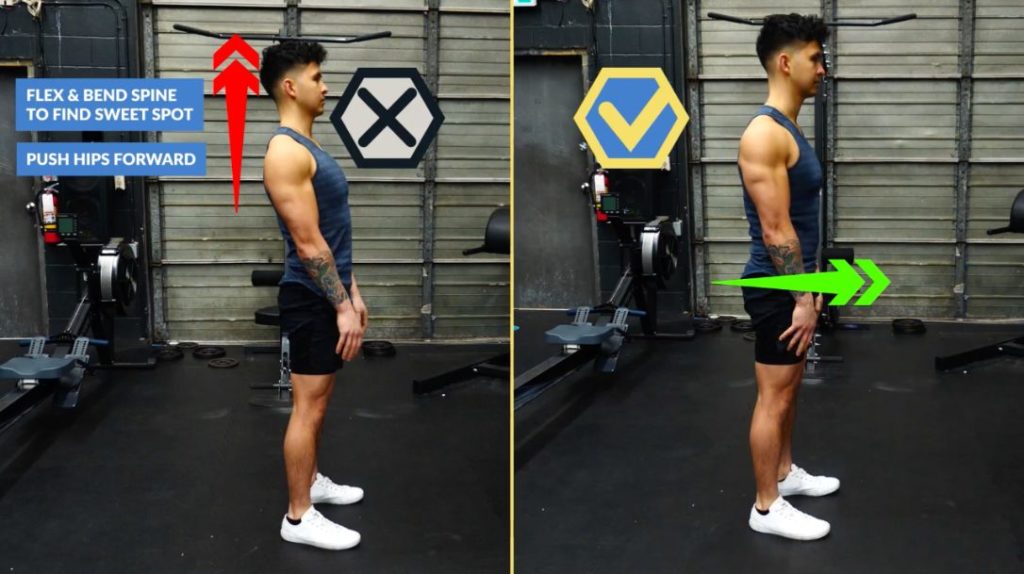 Proper hip hinge movement mechanics