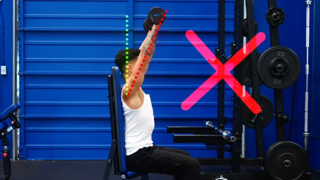 Shoulder mobility on the dumbbell shoulder press